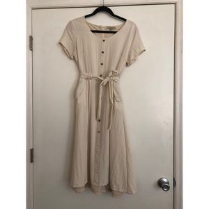 Polagram Cream Midi Dress